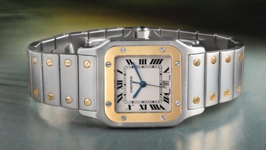 Cartier Replica Santos Galbee groß Stahl Gelbgold W20011C4